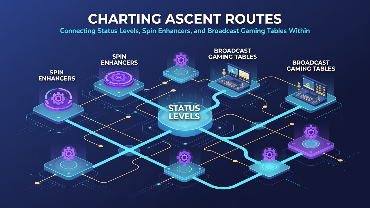 Visualisierung der Verknüpfung von Spin-Enhancern mit gestreamten Tischen über Statuslevel in mobilen Systemen