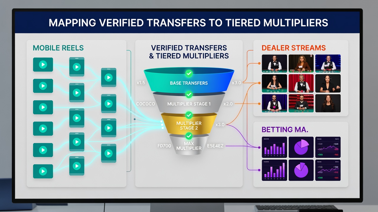 Integration von Multiplikatoren in mobilen Live-Dealer- und Wettmarktsystemen