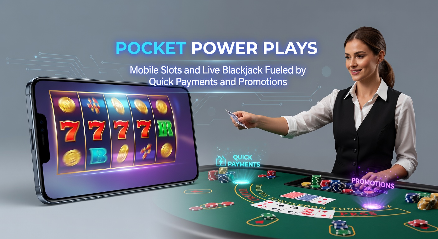 Live Blackjack Dealer am Streamtisch mit mobilen Spielern, Zahlungswallets und Promo-Bannern im Hintergrund